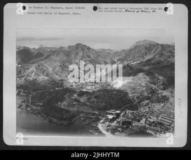 Dégâts à la bombe atomique à Nagasaki, Japon. Banque D'Images