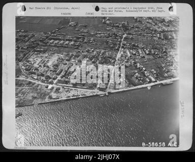 Dégâts causés par la bombe atomique à Hiroshima, au Japon. Banque D'Images