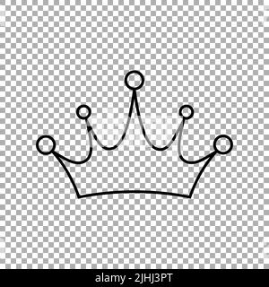 Icône couronne . Icône de couronne princesse isolée sur fond transparent. Illustration vectorielle Illustration de Vecteur