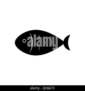 Icône poisson isolée sur fond blanc. Illustration vectorielle Illustration de Vecteur