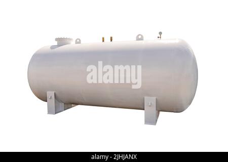 grand réservoir de liquide blanc isolé sur fond blanc Banque D'Images