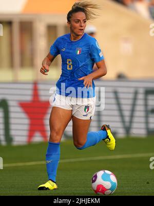 Martina Rorucci, italienne, lors du match du groupe D de l'UEFA pour femmes Euro 2022 au Manchester City Academy Stadium, Manchester. Date de la photo: Lundi 18 juillet 2022. Banque D'Images