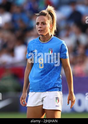 Manchester, Angleterre, 18th juillet 2022. Martina Rorucci, d'Italie, lors du championnat d'Europe des femmes de l'UEFA 2022 au stade de l'Académie, à Manchester. Le crédit photo doit être lu : Darren Staples / Sportimage Banque D'Images