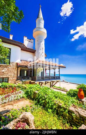 Balchik, Bulgarie. Magnifique palais Balchik, côte bulgare de la mer Noire Sud de Dobruja Banque D'Images