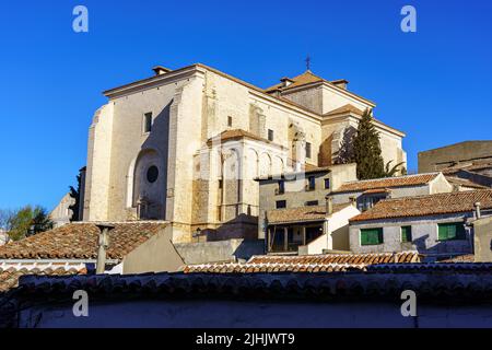 Églises médiévales de la ville de Chinchon à Madrid, site touristique typique à visiter près de Madrid. Espagne Banque D'Images