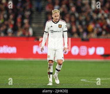 Donny van de Beek (34) de Manchester United pendant le match Banque D'Images