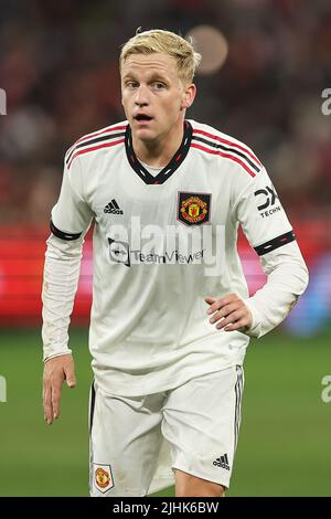 Donny van de Beek (34) de Manchester United pendant le match Banque D'Images