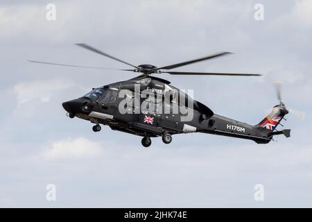 Airbus Helicopters H175M, arrivant à RAF Fairford le 13 juillet pour le Royal International Air Tattoo 2022 Banque D'Images