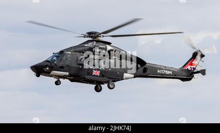 Airbus Helicopters H175M, arrivant à RAF Fairford le 13 juillet pour le Royal International Air Tattoo 2022 Banque D'Images