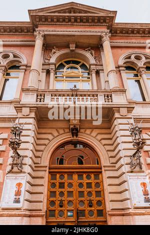 La salle Philharmonique. La Société Philharmonique de trente. Trento , Trentin-Haut-Adige/Südtirol, Italie, Europe Banque D'Images