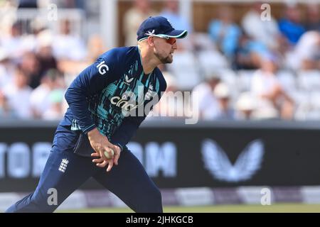 Chester le Street, Royaume-Uni. 19th juillet 2022. Liam Livingstone, d'Angleterre, fait le bal à Chester-le-Street, au Royaume-Uni, le 7/19/2022. (Photo de Mark Cosgrove/News Images/Sipa USA) crédit: SIPA USA/Alay Live News Banque D'Images