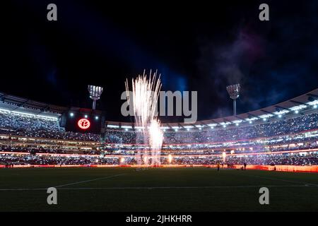 19 juillet 2022: MELBOURNE, AUSTRALIE - JUILLET 19: Crystal Palace joue à Manchester United dans un match de football amical d'avant-saison au MCG le 19th juillet 2022 (Credit image: © Chris Putnam/ZUMA Press Wire) Banque D'Images