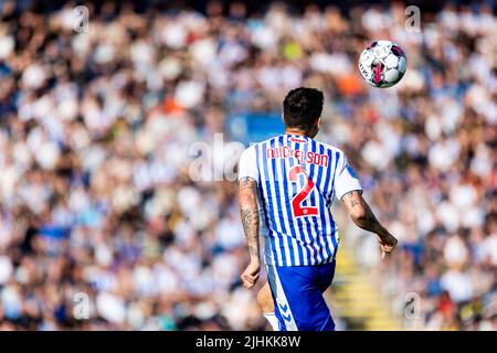 Odense, Danemark. 18th juillet 2022. Nicholas Mickelson (2) d'OB observé lors du match Superliga de 3F entre Odense Boldklub et le FC Nordsjaelland au Parc d'énergie de la nature à Odense. (Crédit photo : Gonzales photo/Alamy Live News Banque D'Images