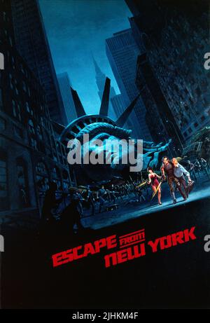 ADRIENNE BARBEAU, Kurt Russell FILM POSTER, ESCAPE FROM NEW YORK, 1981 Banque D'Images