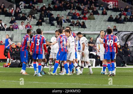 19 juillet 2022: MELBOURNE, AUSTRALIE - JUILLET 19: Crystal Palace joue à Manchester United dans un match de football amical d'avant-saison au MCG le 19th juillet 2022 (Credit image: © Chris Putnam/ZUMA Press Wire) Banque D'Images