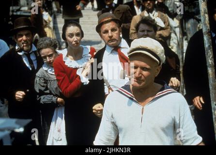 SHELLEY DUVALL, PAUL DOOLEY, ROBIN WILLIAMS, Popeye, 1980 Banque D'Images