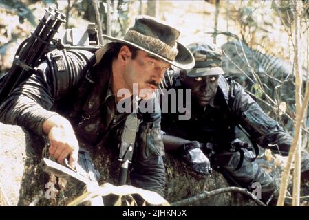 JESSE VENTURA, BILL DUKE, Predator, 1987 Banque D'Images