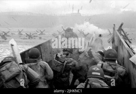 La scène du Débarquement de Normandie, Saving Private Ryan, 1998 Banque D'Images