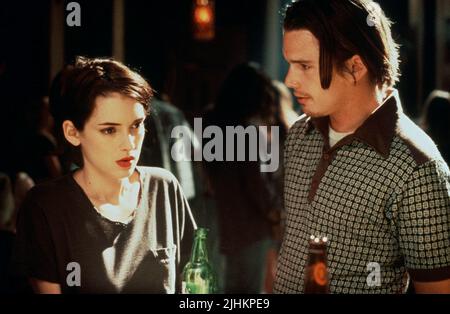 WINONA RYDER, Ethan Hawke, RÉALITÉ, 1994 Banque D'Images