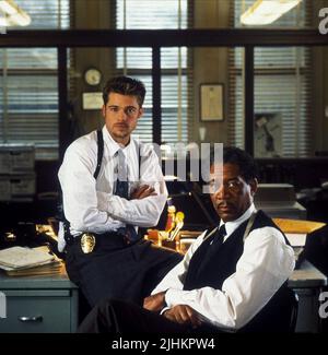 BRAD PITT, Morgan Freeman, SE7EN, 1995 Banque D'Images