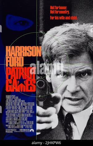 HARRISON FORD AFFICHE, PATRIOT GAMES, 1992 Banque D'Images