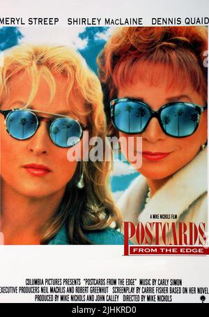 MERYL STREEP, Shirley Maclaine POSTER, CARTES POSTALES À PARTIR DU BORD, 1990 Banque D'Images