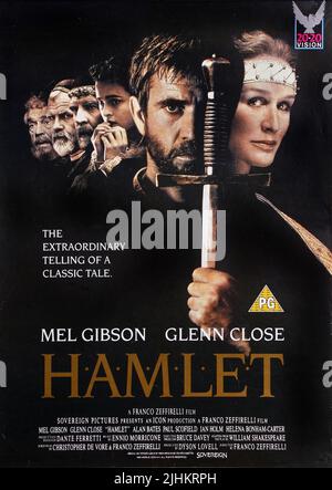 PAUL SCOFIELD, Ian Holm, Alan Bates, Helena Bonham Carter, Mel Gibson, GLENN CLOSE, hameau, 1990 POSTER Banque D'Images