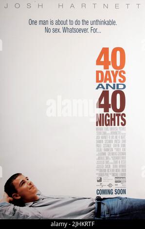 JOSH HARTNETT POSTER, 40 jours et 40 nuits, 2002 Banque D'Images