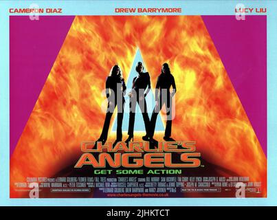 DREW BARRYMORE, Cameron Diaz, Lucy Liu, l'affiche de Charlie's Angels, 2000 Banque D'Images