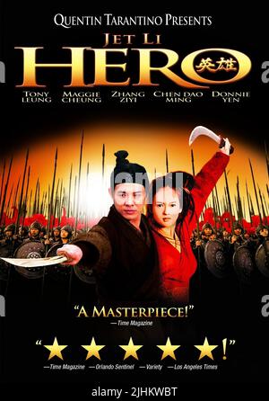 JET Li, Zhang Ziyi, héros de l'affiche, 2002 Banque D'Images