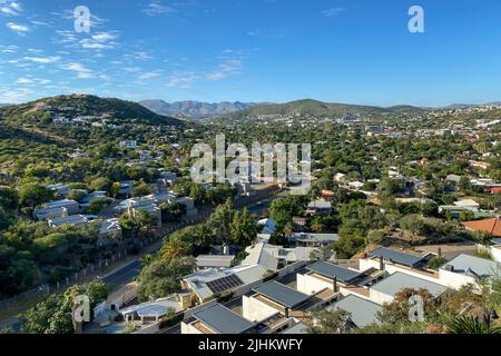 Vue aérienne de Windhoek en Namibie Afrique Banque D'Images