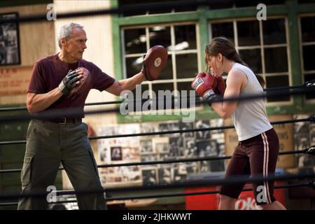 CLINT EASTWOOD, Hilary Swank, Million Dollar Baby, 2004 Banque D'Images