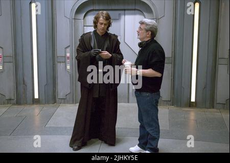 HAYDEN CHRISTENSEN, GEORGE LUCAS, Star Wars : Episode III - LA REVANCHE DES SITH, 2005 Banque D'Images