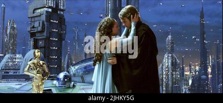 NATALIE PORTMAN, Hayden Christensen, Star Wars : Episode III - LA REVANCHE DES SITH, 2005 Banque D'Images