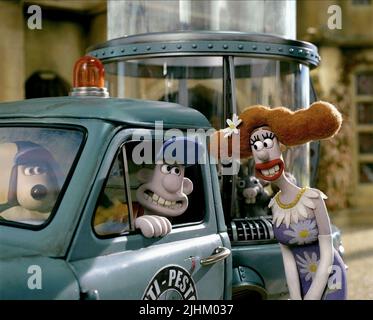 GROMIT, WALLACE, LADY TOTTINGTON, LA MALÉDICTION DE L'HOMME-LAPIN, 2005 Banque D'Images