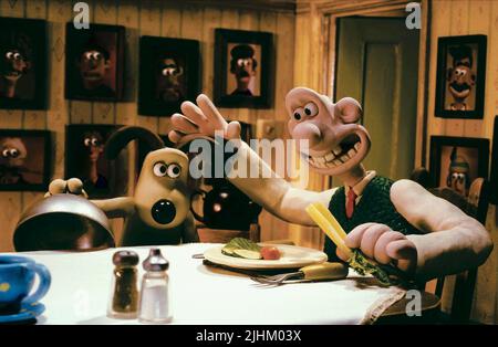 GROMIT, WALLACE, LA MALÉDICTION DE L'HOMME-LAPIN, 2005 Banque D'Images