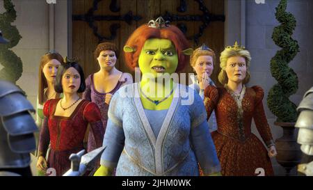 Au Bois dormant, Blanche Neige, DORIS, la princesse Fiona, Cendrillon, LA REINE LILLIAN, Shrek le troisième, 2007 Banque D'Images