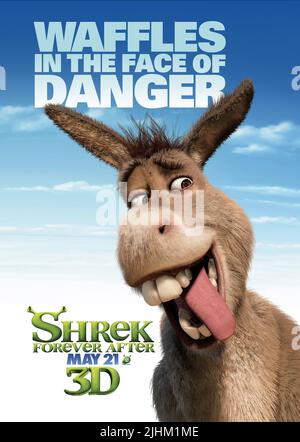 L'affiche de l'âne, shrek 4, 2010 Banque D'Images