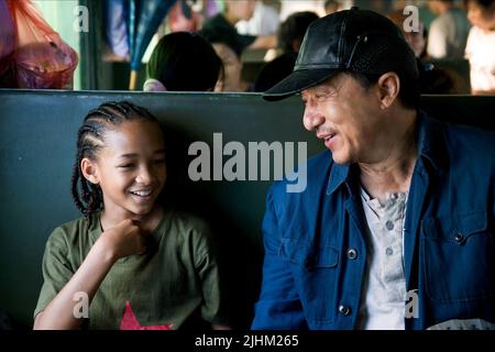 JADEN SMITH, JACKIE CHAN, Karaté Kid, 2010 Banque D'Images