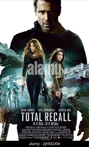 COLIN FARRELL, Kate Beckinsale, JESSICA BIEL, Total Recall, 2012 Banque D'Images