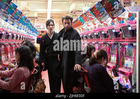 TAO OKAMOTO, Hugh Jackman, LE WOLVERINE, 2013 Banque D'Images