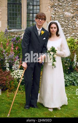 EDDIE REDMAYNE, FELICITY JONES, LA THÉORIE DE TOUT, 2014 Banque D'Images