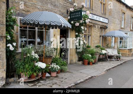 La boutique biologique dans la ville de Stow-on-the-Wold Banque D'Images