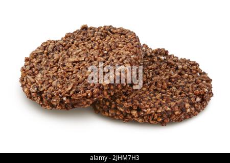 amaranth biscuits avec caroub isolé sur fond blanc avec pleine profondeur de champ. Une alimentation saine. Banque D'Images