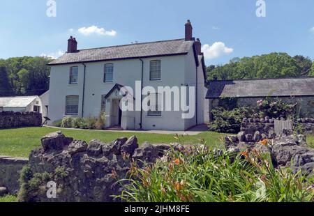 Ferme Llwyn-YR-eos, bâtiment classé 2. Musée St Fagans, Cardiff. Été 2022. Juillet Banque D'Images