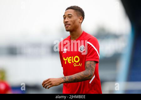 Mansfield, Royaume-Uni. 19th juillet 2022. Daniel Jebbison #36 de Sheffield United à Mansfield, Royaume-Uni, le 7/19/2022. (Photo par Ben Early/News Images/Sipa USA) crédit: SIPA USA/Alay Live News Banque D'Images