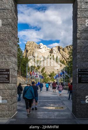 Mémorial national de Mount Rushmore dans les Black Hills du Dakota du Sud des États-Unis Banque D'Images