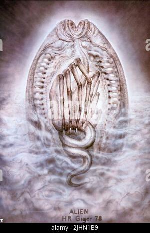 H. R. GIGER ŒUVRE D'ART EXTRATERRESTRE, EXTRATERRESTRE, 1979 Banque D'Images