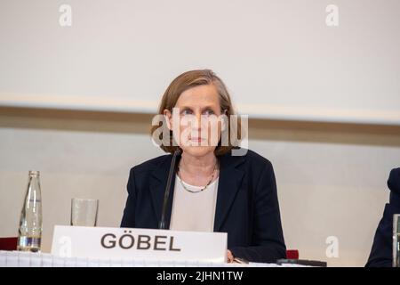 Munich, Allemagne. 15th juin 2022. Heike Goebel à XI Congrès international l’Europe en mouvement ? - Stimuler de nouvelles idées pour promouvoir la liberté et la prospérité dans un ordre mondial en mutation de la Fondation Hanns Martin Scheleyer sur 15 juin 2022 à Munich, Allemagne. (Photo par Alexander Pohl/Sipa USA) crédit: SIPA USA/Alay Live News Banque D'Images
