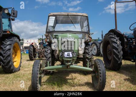 West Bay.Dorset.United Kingdom.12 juin 2022.A 1959 Fendt Fix modèle 1 est exposé au rallye d'époque de West Bay Banque D'Images